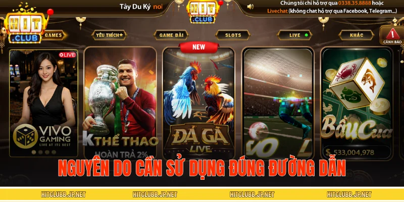 Nguyên do cần sử dụng đúng đường dẫn khi đăng nhập HITCLUB